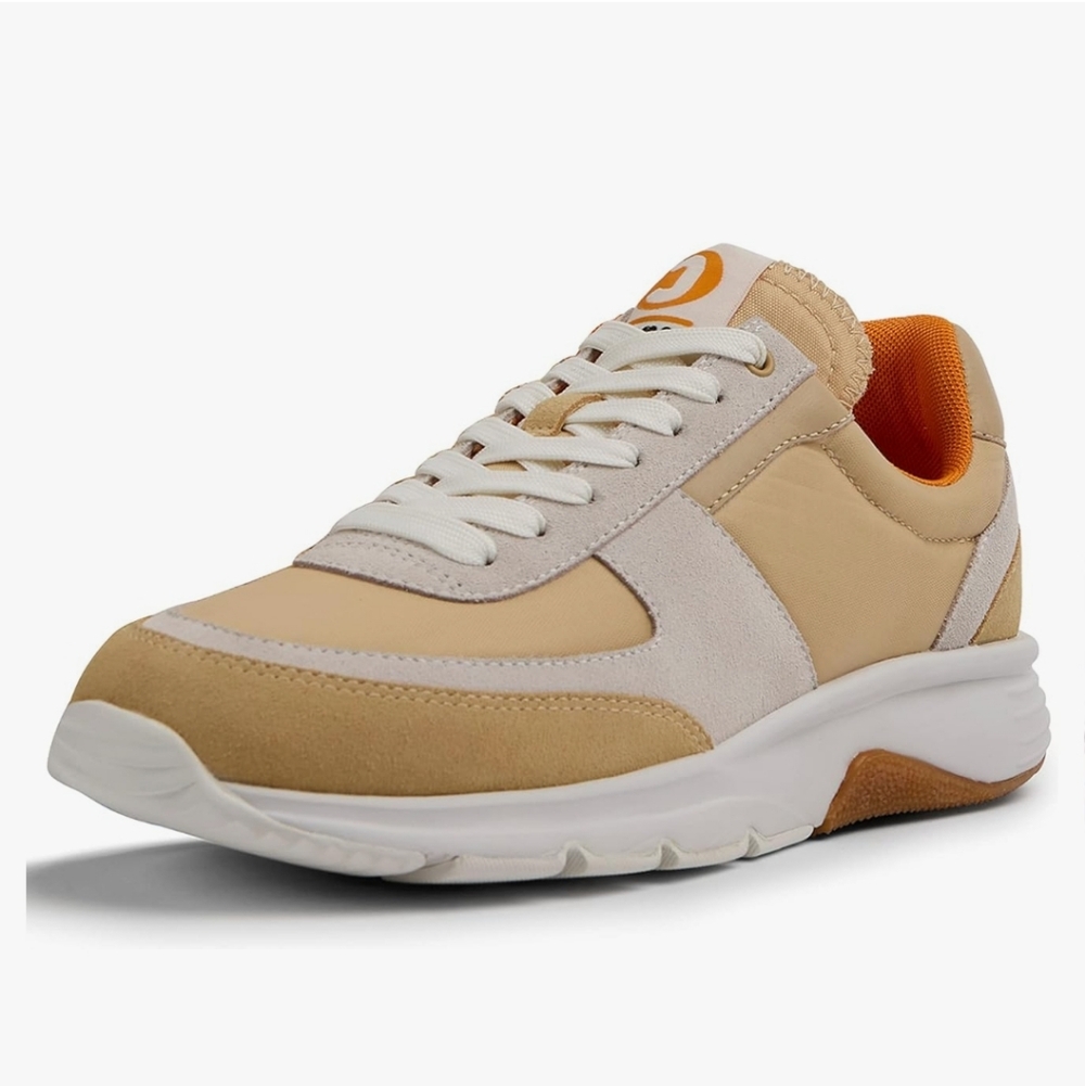 Camper Women's Drift Sneaker, Cream‎ And Orange, Lightweight, Comfort, Size 11.5